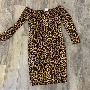 Leopard print sexy dress